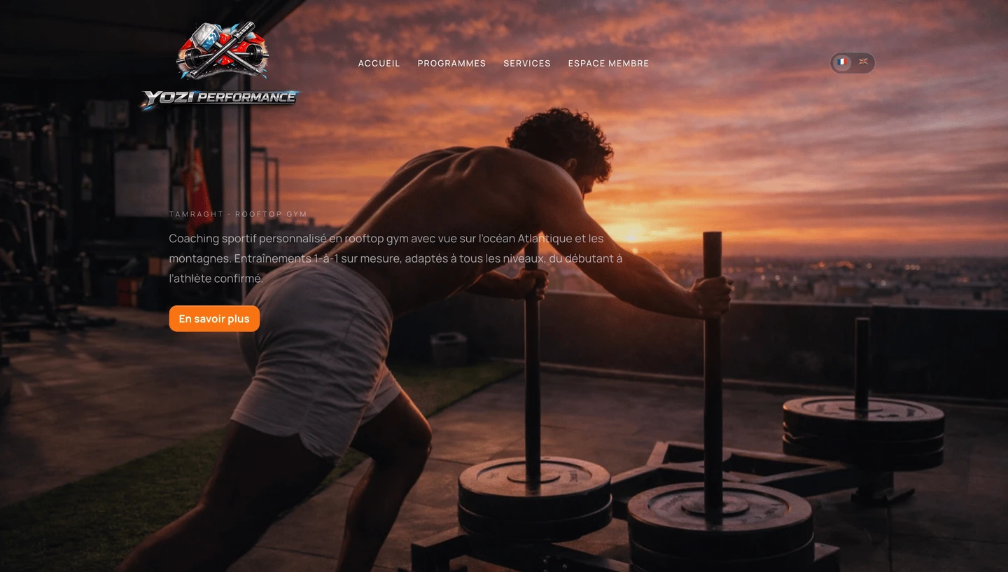 Yozi Performance — homepage